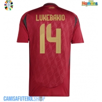 Camisa de time de futebol Bélgica Dodi Lukebakio #14 Replicas 1º Equipamento Europeu 2024 Manga Curta